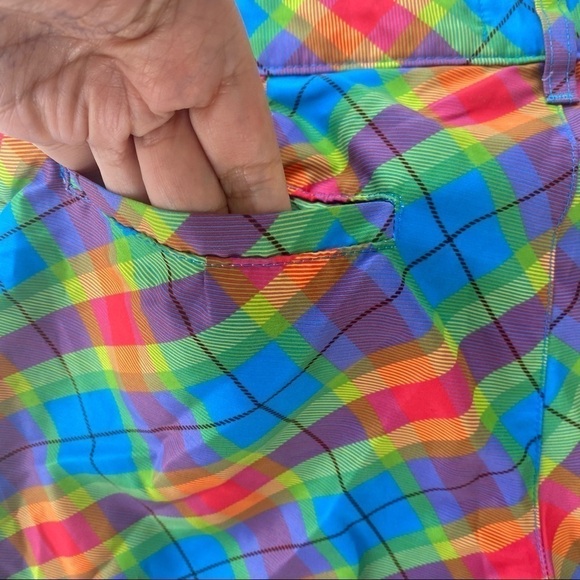 Rainbow plaid Shorts Size 12 - Picture 5 of 11